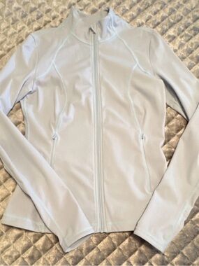 Sweaty Betty Pale Blue Full-Zip Utility Jacket